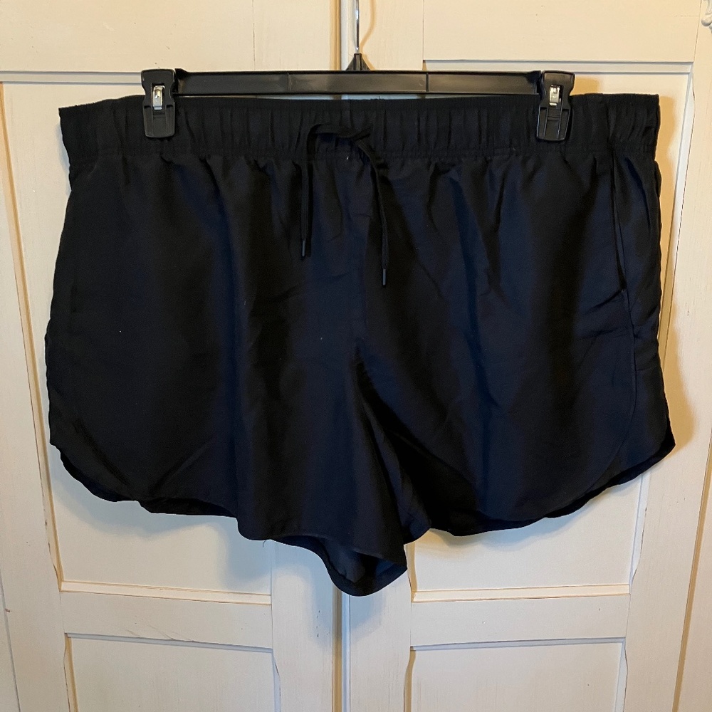 Black “quick dry” swim shorts
